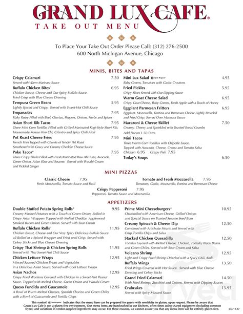 the grand lux cafe|grand lux cafe menu pictures.